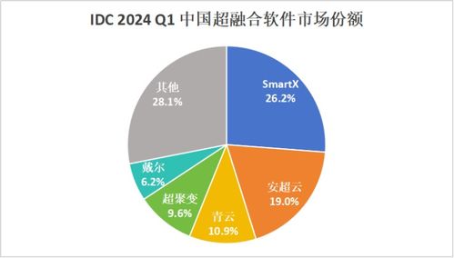 idc 2024q1中国超融合市场占有率数据,smartx与新华三分列第一